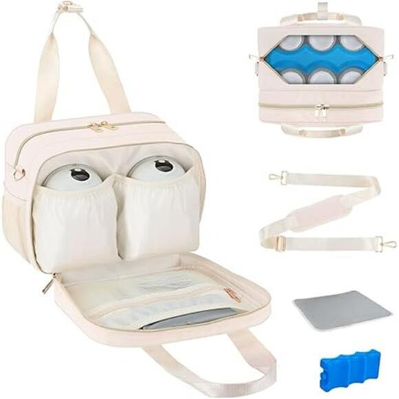 Breastmilk Cooler Bag with Ice Pack Insulated Baby Bottle Pump Carrier - Picture 7 of 7